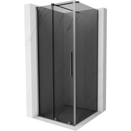 Mexen Velar sliding shower enclosure 90 x 90 cm, graphite, gun metal - 871-090-090-41-95