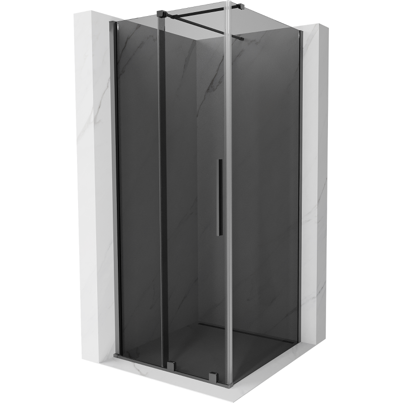 Mexen Velar skjutbar duschkabin 100 x 100 cm, grafit, pistol metall - 871-100-100-41-95