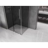 Mexen Velar sliding shower cabin 100 x 75 cm, graphite, brushed nickel - 871-100-075-41-97