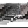 Mexen Velar Duschkabine Schiebetür 90 x 110 cm, Graphit, gebürsteter Nickel - 871-090-110-41-97