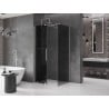 Mexen Velar sliding shower enclosure 110 x 90 cm, graphite, brushed nickel - 871-110-090-41-97