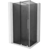 Mexen Velar sliding shower cabin 110 x 120 cm, graphite, brushed nickel - 871-110-120-41-97