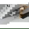 Mexen Flat receveur de douche carré slim 90 x 90 cm, noir, siphon noir - 40709090B