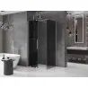 Mexen Velar sliding shower cabin 110 x 120 cm, graphite, brushed nickel - 871-110-120-41-97