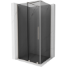 Mexen Velar cabine de douche coulissante 130 x 80 cm, graphite, nickel brossé - 871-130-080-41-97