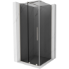 Mexen Velar sliding shower enclosure 120 x 120 cm, graphite, brushed nickel - 871-120-120-41-97