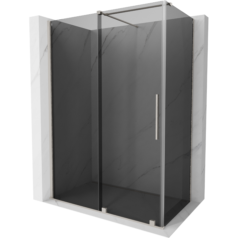Mexen Velar schuifdouchecabine 140 x 70 cm, grafiet, geborsteld nikkel - 871-140-070-41-97