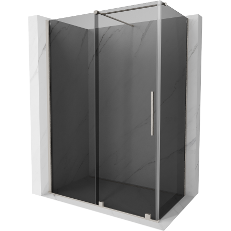 Mexen Velar schuifdouchecabine 140 x 70 cm, grafiet, geborsteld nikkel - 871-140-070-41-97