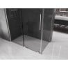 Mexen Velar sliding shower cabin 140 x 70 cm, graphite, brushed nickel - 871-140-070-41-97