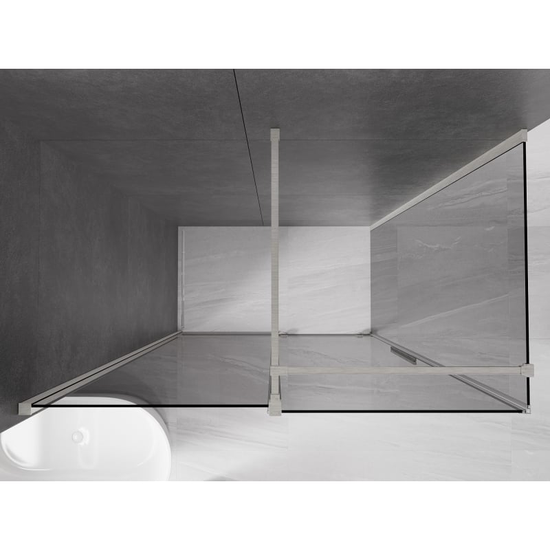 Mexen Velar lükand dušikabiin 140 x 70 cm, grafiit, harjatud nikkel - 871-140-070-41-97