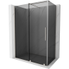 Mexen Velar skjutbar duschkabin 150 x 85 cm, grafit, borstad nickel - 871-150-085-41-97