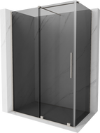 Mexen Velar sliding shower cabin 150 x 85 cm, graphite, brushed nickel - 871-150-085-41-97