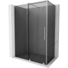 Mexen Velar sliding shower cabin 160 x 85 cm, graphite, brushed nickel - 871-160-085-41-97