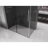 Mexen Velar klizna za tuš na razvlačenje 160 x 100 cm, grafit, brušeni nikal - 871-160-100-41-97