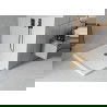 Mexen Flat rechteckige Duschwanne Slim 100 x 70 cm, weiß, schwarzer Siphon - 40107010B