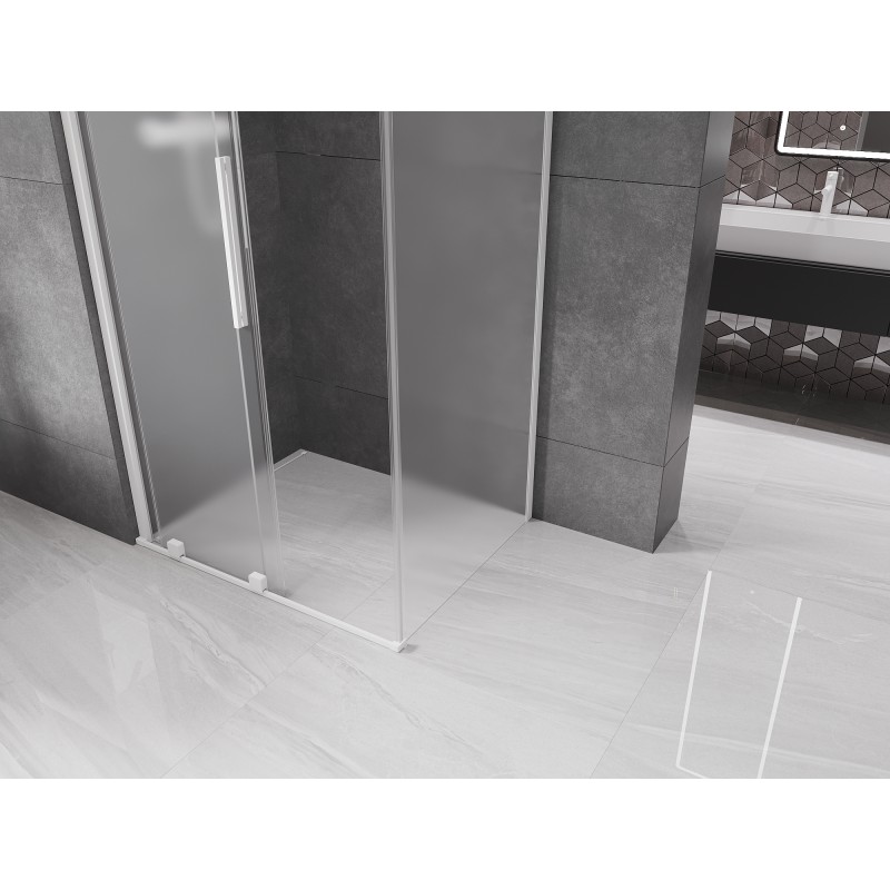 Mexen Velar drsna prha kabina 90 x 100 cm, mrazna, bela - 871-090-100-31-20