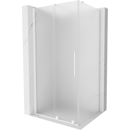 Mexen Velar Duschkabine Schiebetür 100 x 80 cm, matt, weiß - 871-100-080-31-20