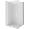 Mexen Velar Duschkabine Schiebetür 100 x 80 cm, matt, weiß - 871-100-080-31-20