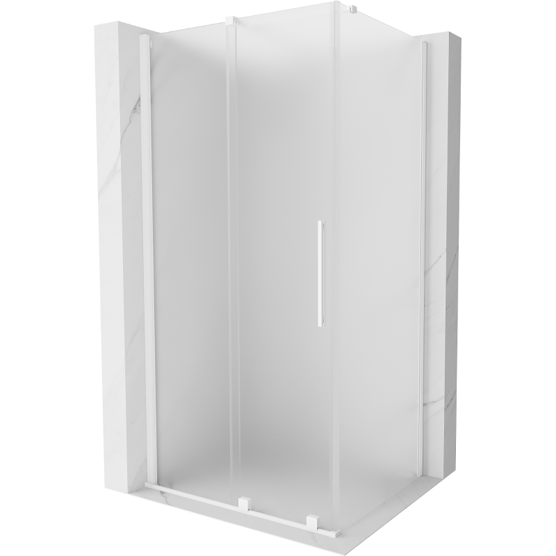 Mexen Velar cabina doccia scorrevole 120 x 70 cm, smerigliato, bianco - 871-120-070-31-20