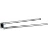 Mexen Rufo doble toallero giratorio, cromado - 7050925-00
