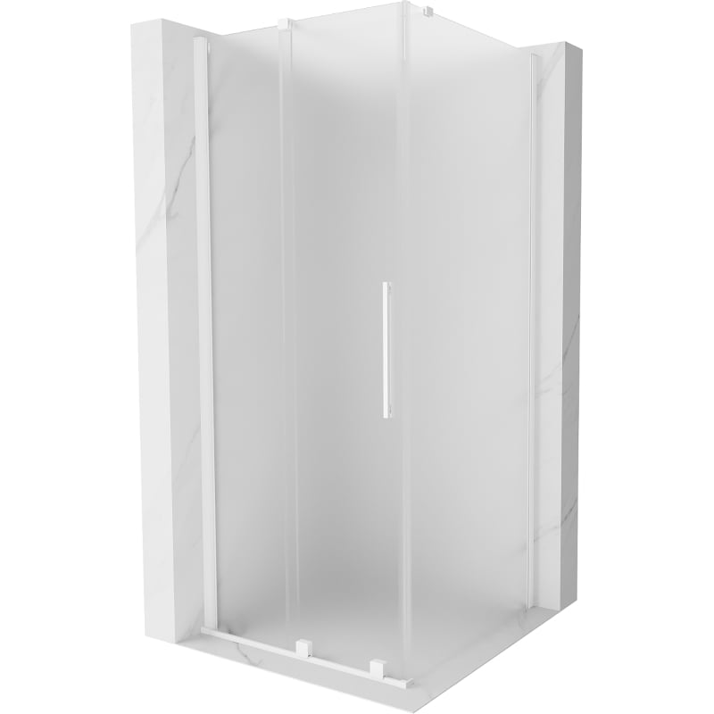 Mexen Velar liuguks dušinurk 90 x 90 cm, jäätunud, valge - 871-090-090-31-20
