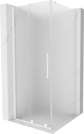 Mexen Velar skjutbar duschkabin 120 x 120 cm, frost, vit - 871-120-120-31-20