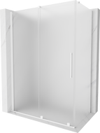 Mexen Velar Sliding Shower Enclosure 140 x 75 cm, Frosted, White - 871-140-075-31-20