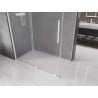 Mexen Velar sliding shower cubicle 140 x 85 cm, frost, white - 871-140-085-31-20