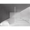Mexen Velar sliding shower cubicle 140 x 85 cm, frost, white - 871-140-085-31-20