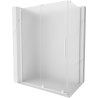 Mexen Velar cabina de ducha corredera 150 x 90 cm, escarchada, blanca - 871-150-090-31-20