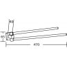 Mexen Rufo Doppel-Schwenk-Handtuchhalter, Chrom - 7050925-00