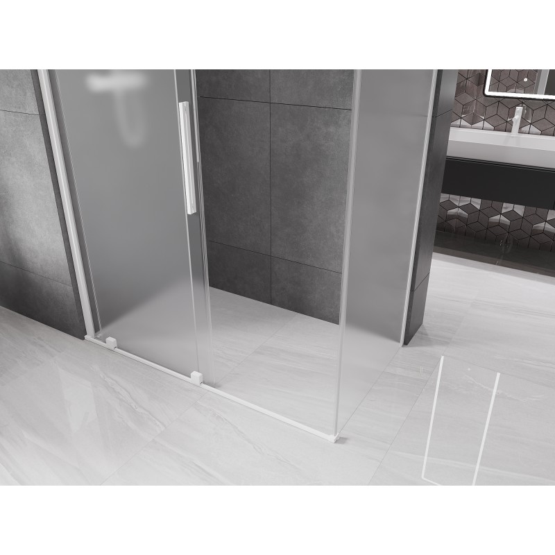Mexen Velar kabina prysznicowa rozsuwana 150 x 90 cm, szron, biała - 871-150-090-31-20