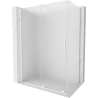 Mexen Velar sliding shower enclosure 160 x 75 cm, frosted, white - 871-160-075-31-20
