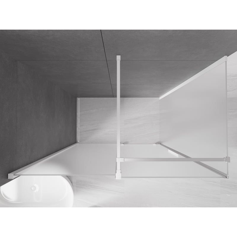 Mexen Velar lükand dušinurk 160 x 100 cm, härmas, valge - 871-160-100-31-20