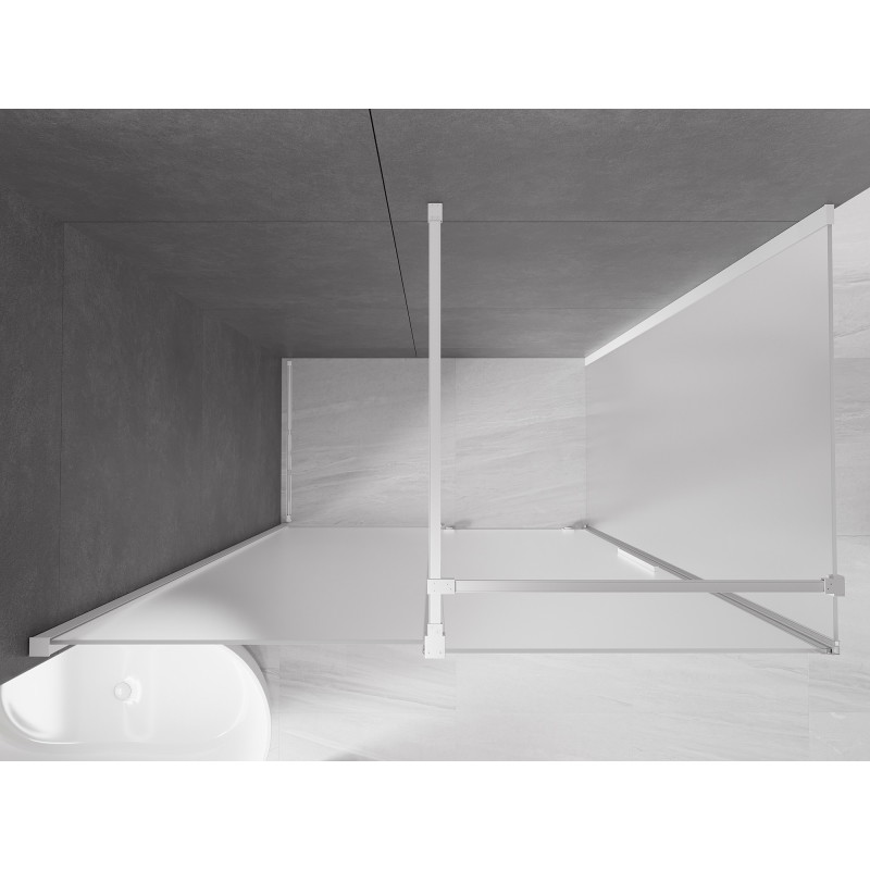 Mexen Velar lükand dušikabiin 160 x 70 cm, härmatis, valge - 871-160-070-31-20
