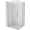 Mexen Velar Duschkabine Schiebetür 90 x 85 cm, Mattglas, Gold - 871-090-085-31-50