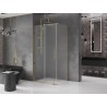 Mexen Velar klizna tuš kabina 90 x 120 cm, mraz, zlatna - 871-090-120-31-50
