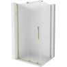 Mexen Velar sliding shower cabin 100 x 120 cm, frosted, gold - 871-100-120-31-50
