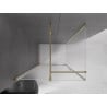 Mexen Velar douchescherm schuif 100 x 85 cm, matglas, goud - 871-100-085-31-50