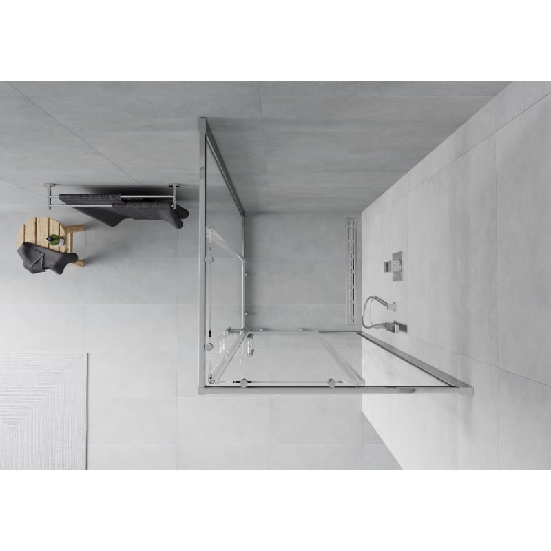 Mexen Rio square shower cabin 70 x 70 cm, transparent, chrome - 860-070-070-01-00