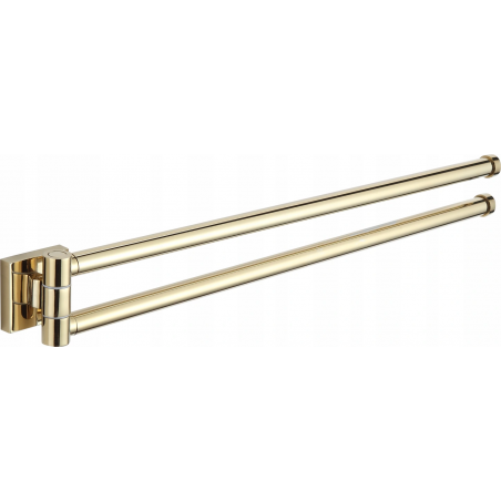 Mexen Rufo doppelt drehbarer Handtuchhalter, gold - 7050925-50