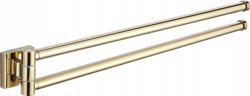 Mexen Rufo dubbele draaibare handdoekhouder, goud - 7050925-50