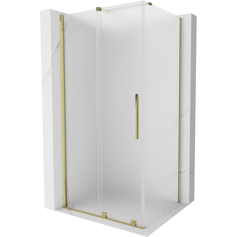 Mexen Velar schuifdouchecabine 120 x 90 cm, matglas, goud - 871-120-090-31-50