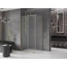 Mexen Velar sliding shower cabin 120 x 110 cm, frosted, gold - 871-120-110-31-50