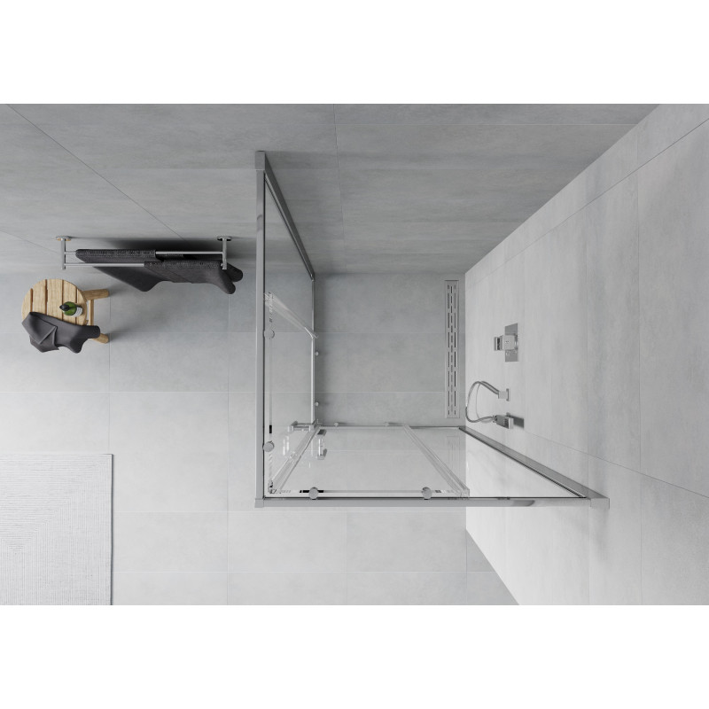 Mexen Rio cabina de ducha cuadrada de 90 x 90 cm, transparente, cromo - 860-090-090-01-00