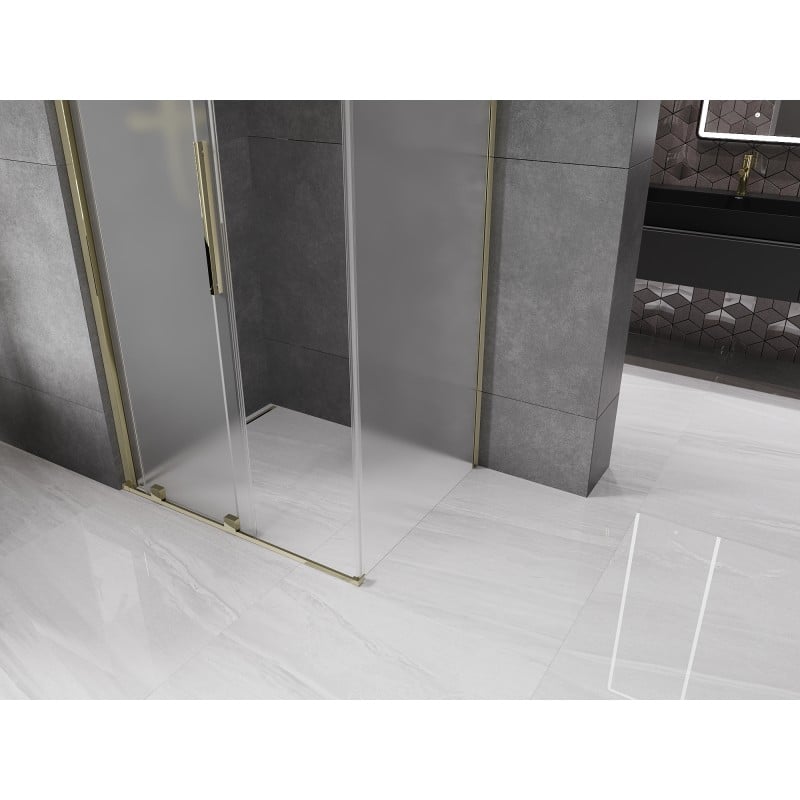 Mexen Velar kabina prysznicowa rozsuwana 120 x 110 cm, szron, złota - 871-120-110-31-50