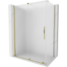 Mexen Velar sliding shower enclosure 140 x 70 cm, frost, gold - 871-140-070-31-50