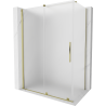 Mexen Velar cabine de douche coulissante 140 x 75 cm, givre, or - 871-140-075-31-50