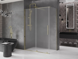 Mexen Velar cabina doccia scorrevole 150 x 70 cm, brina, oro - 871-150-070-31-50