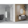 Mexen Rio vierkante douchecabine 70 x 70 cm, witte strepen, chroom - 860-070-070-01-20